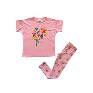 Bobo Choses Organic Fireworks T-Shirt + Leggings Set Size 8-9y